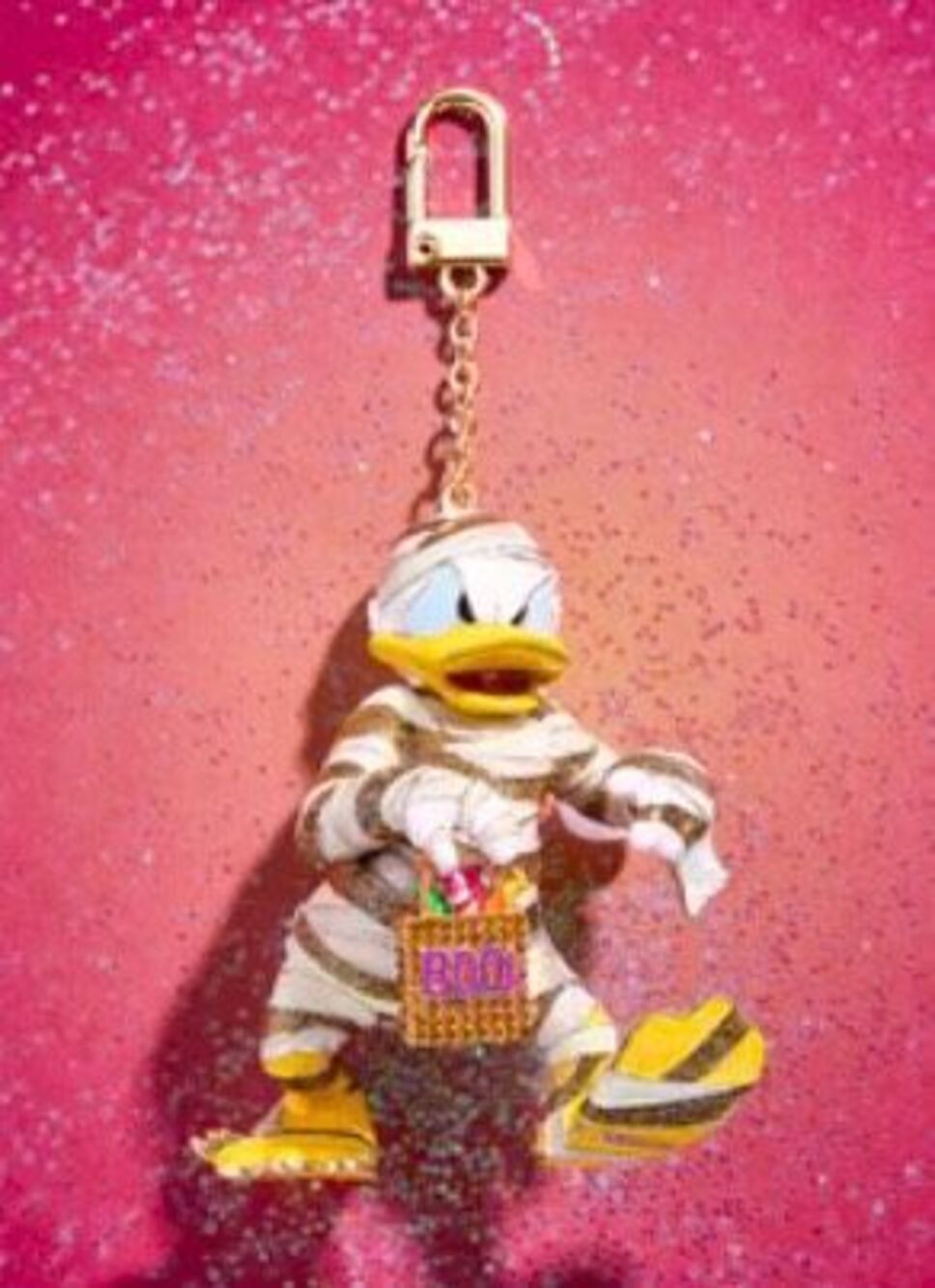Baublebar Disney Donald Duck mummy holiday Halloween bag charm/keychain glow